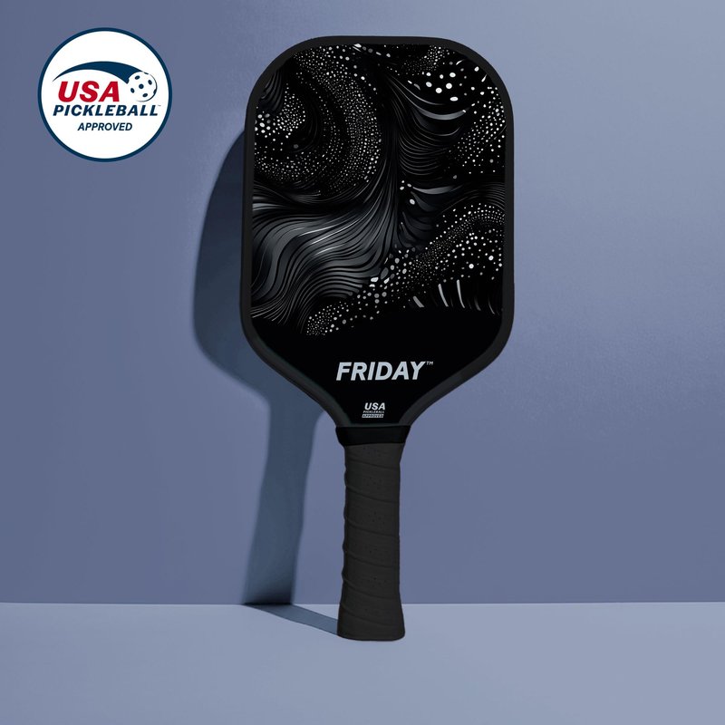Friday Pickleball Paddle, USA Pickleball Approved, Durable Carbon Fiber, Thermoformed Unibody Design, Honeycomb Core, Gritty Surface for Spin (Blue Sky, 1 Paddle)