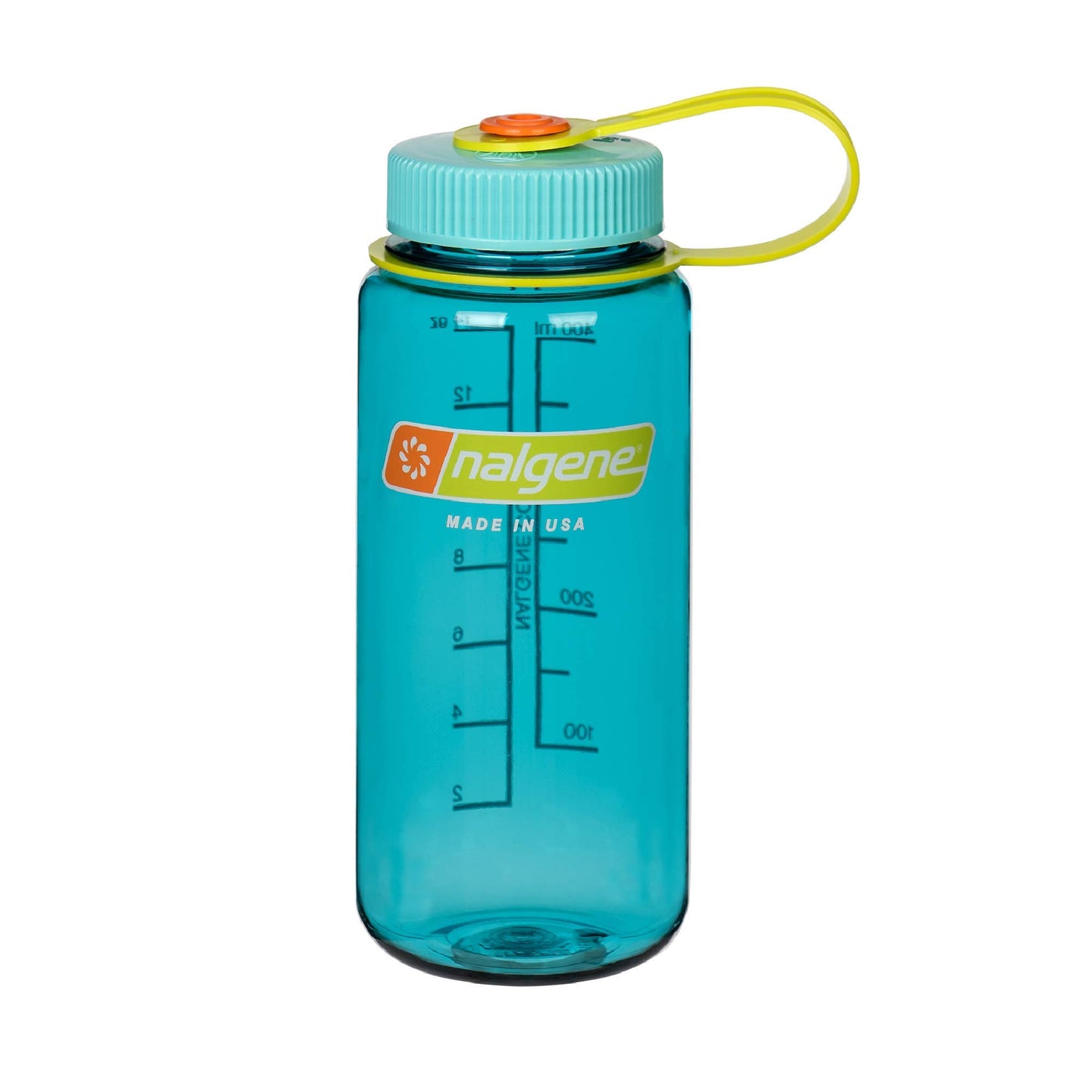 Nalgene Sustain Tritan BPA-Free Water Bottle Made with Material Derived From 50% Plastic Waste, 16 OZ, Wide Mouth, Cerulean Sustain