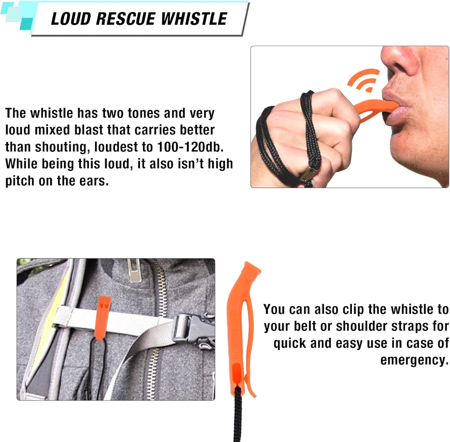 Ice Fishing Safety Picks - Durable Ice Picks with Emergency Whistle & Lanyard | Essential Rescue Tools for Skating, Skiing, Sledding