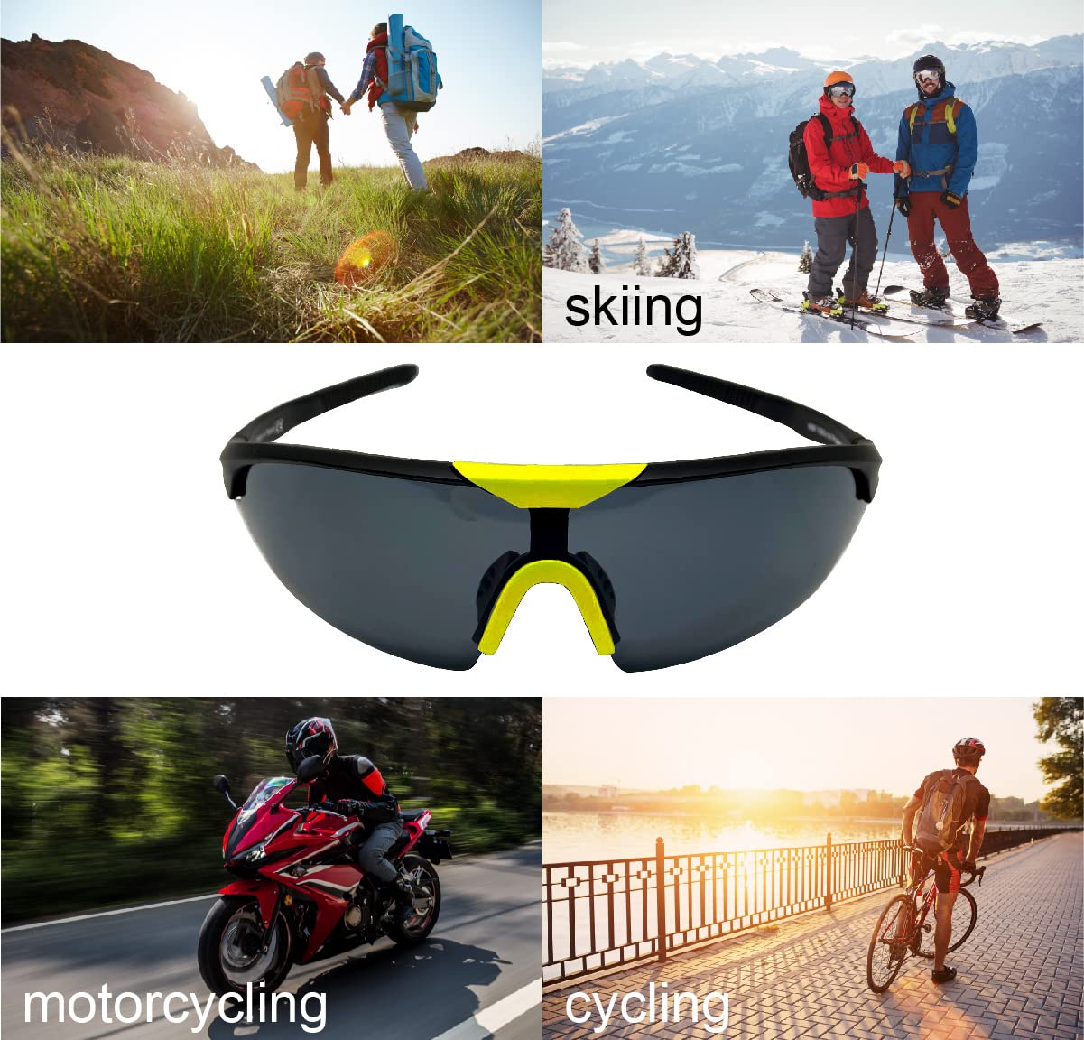 XII WY Polarized Sports Sunglasses Mens Womens for Cycling Baseball Running Fishing Driving