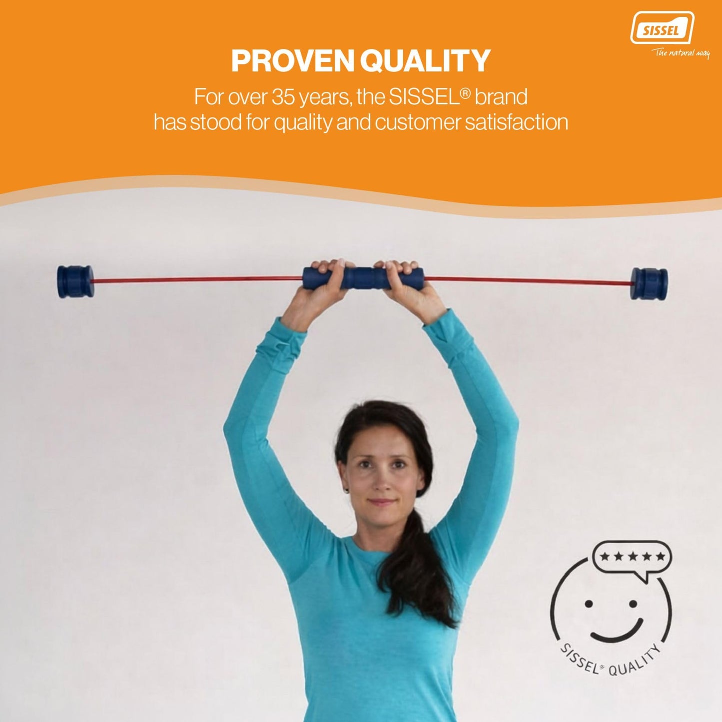 SISSEL Sport Swing Plus | Core Training & Abdominal Muscles | Exclusive Grip Design | Fitness & Sport | Stable Swing Bar | Dimensions: 45.3x2.4 inches