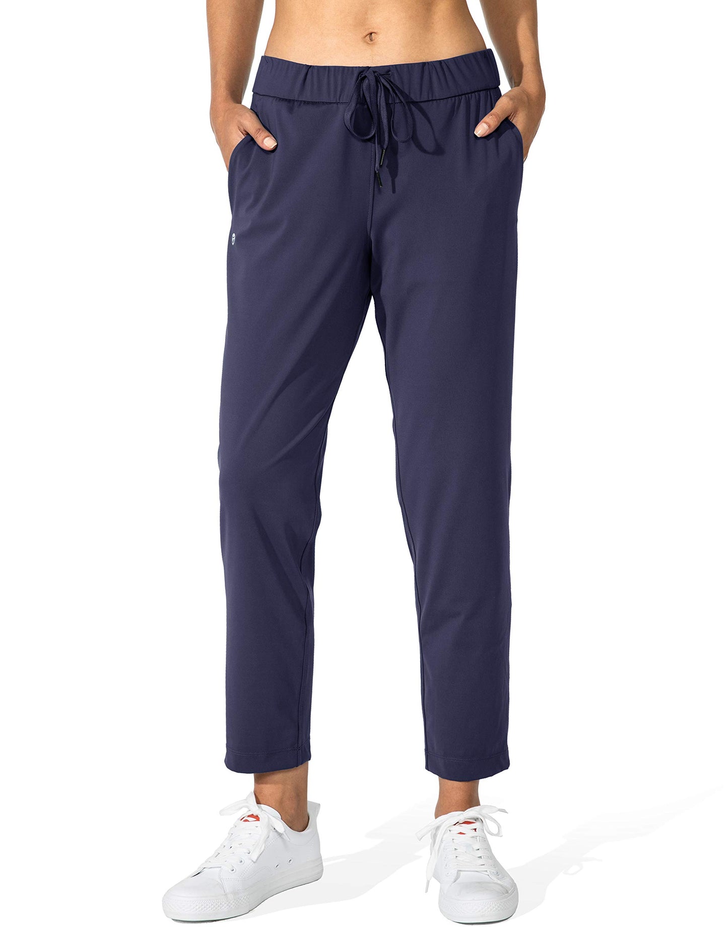 G Gradual Women's Pants with Deep Pockets 7/8 Stretch Sweatpants for Women Athletic, Golf, Lounge, Work (Navy, XX-Large)