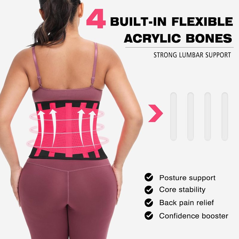 VENUZOR Waist Trainer Belt for Women - Slimming Waist Cincher & Body Shaper | Adjustable Size