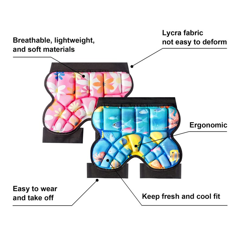 Life Bravo Kids Butt Pads for Skating & Snowboarding - 25mm 3D Padded Shorts for Boys & Girls (3-7Y) - Impact Protective Gear for Ice Skating, Skiing, Skateboarding & Cycling