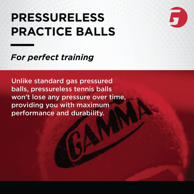 GAMMA 18-Pack Pink Pressureless Tennis Balls - Sturdy Mesh Bag with Drawstring for Easy Transport - Bag-O-Balls