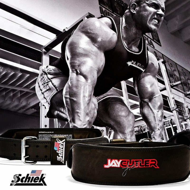Schiek Jay Cutler Signature Leather Belt - Comfortable Weight Lifting Belt (Small)