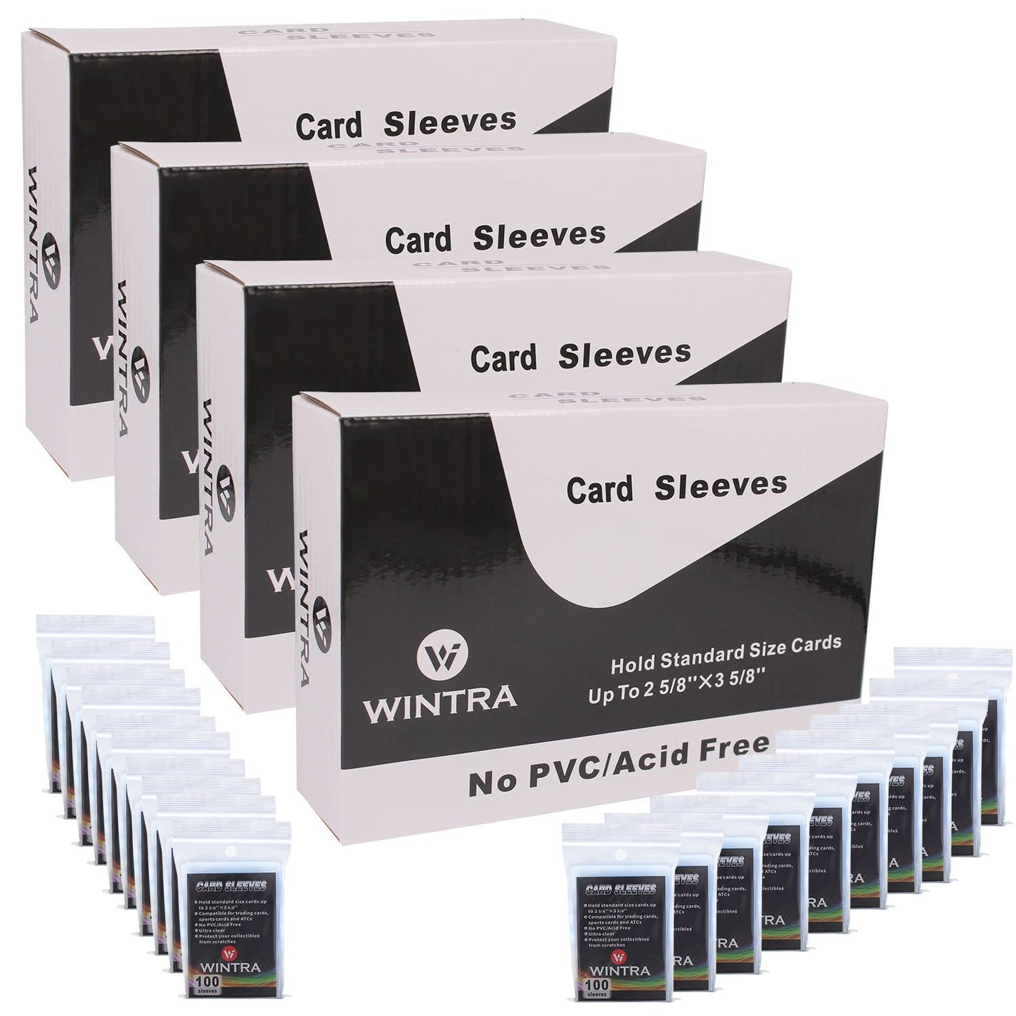 WINTRA 2000 Count Penny Card Sleeves, 2-5/8 x 3-5/8'' Soft Protective Inner Sleeves,Ultra Clear Baseball Card Protectors