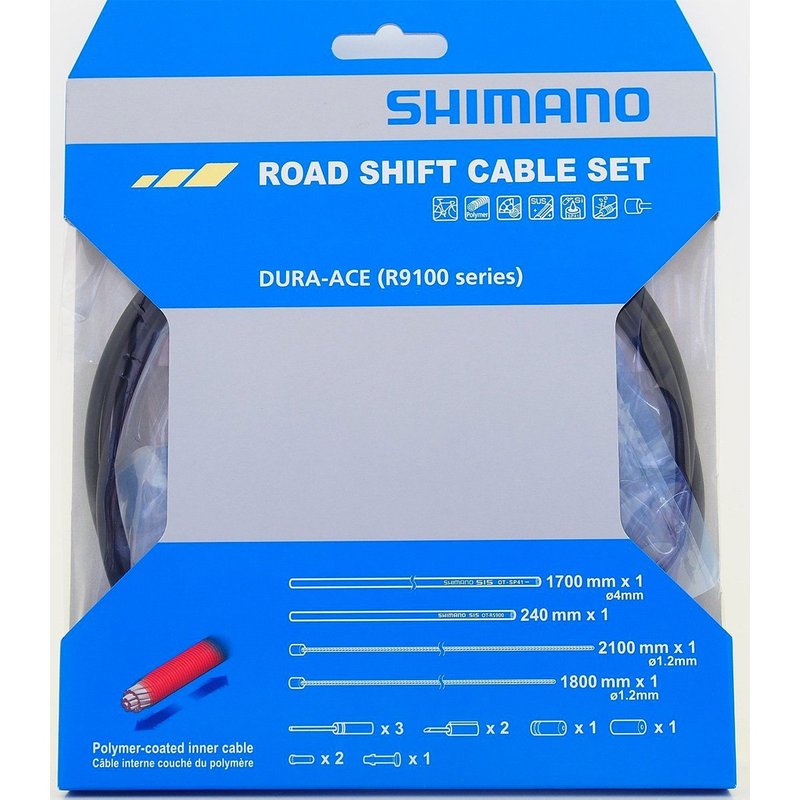 Shimano DURA-ACE R9100 Cables Polymer-Coated Shift Cable Set Black