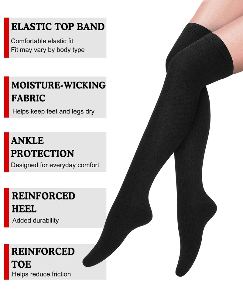 Aoliks Compression Socks for Women & Men,Thigh High Support Socks for Nurses Fyling Pregnancy