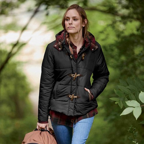 Legendary Whitetails Women's Quilted Toggle Puffer Jacket, Army, Small