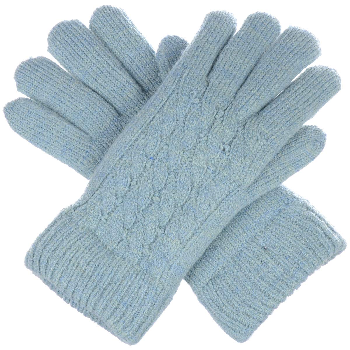 Be Your Own Style BYOS Women’s Winter Classic Cable Warm Plush Fleece Lined Knit Gloves, Many Styles