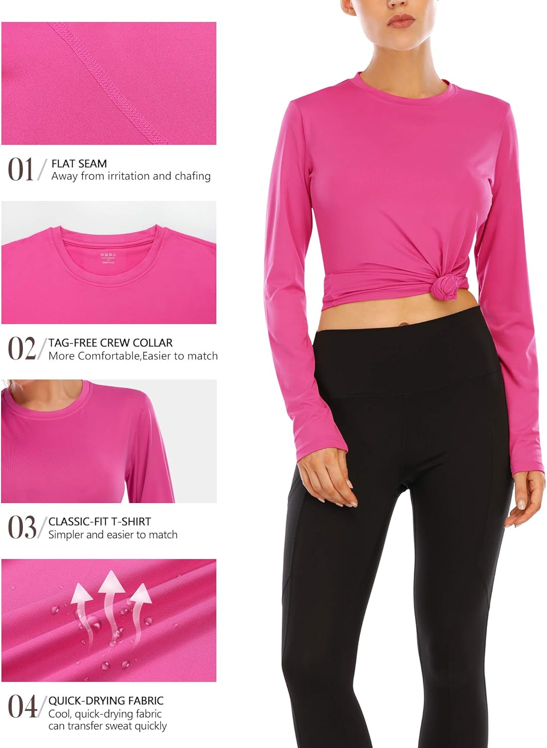Women's Sun Protection Long Sleeve Swim Shirt - UPF 50+ UV Rash Guard for Hiking & Running