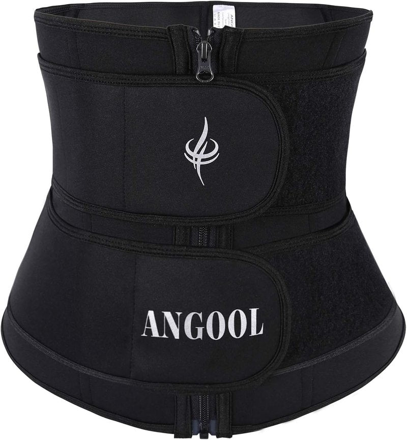 Neoprene Waist Trainer for Women - Plus Size Trimmer Belt | Sauna Sweat Corset Cincher with Zipper