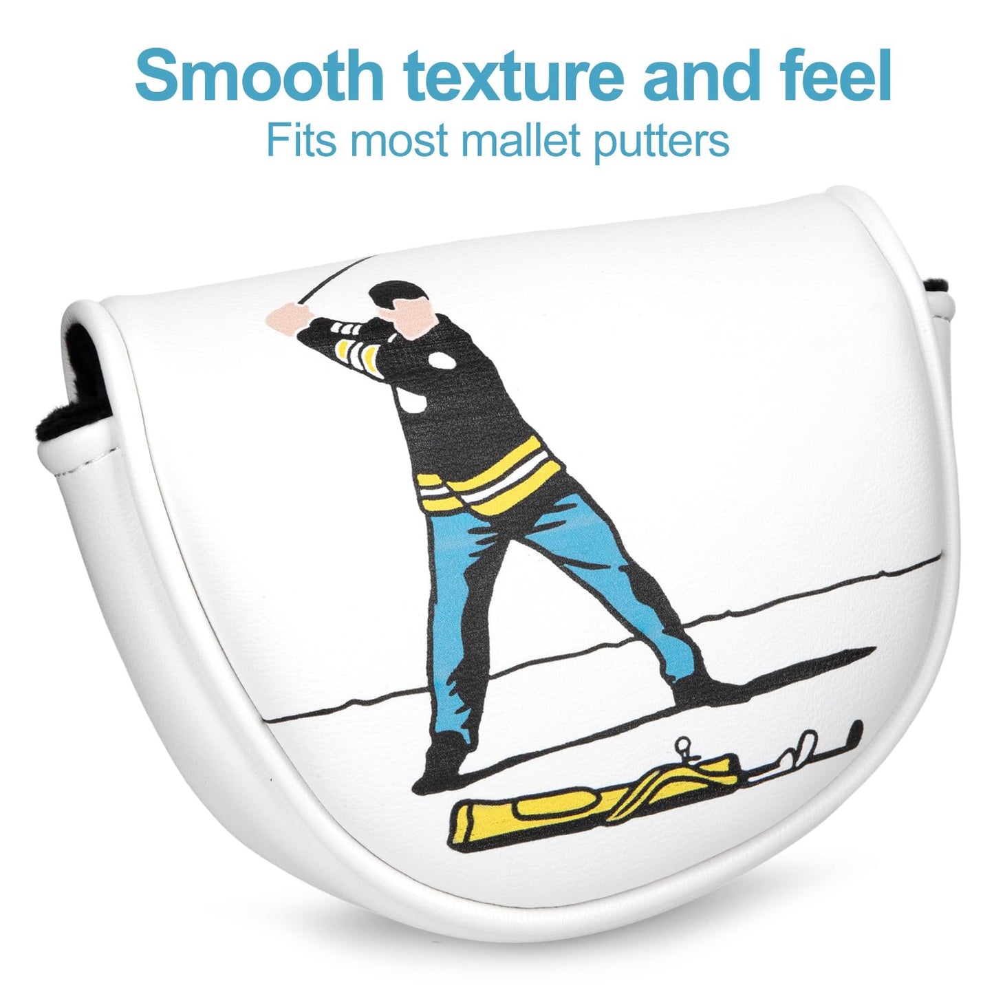 Barudan Golf Funny Golf Head Covers Mangetic Golf Mallet Putter Cover for OZ1 MEZZ1 MAX Putters (for OZ1 putters)