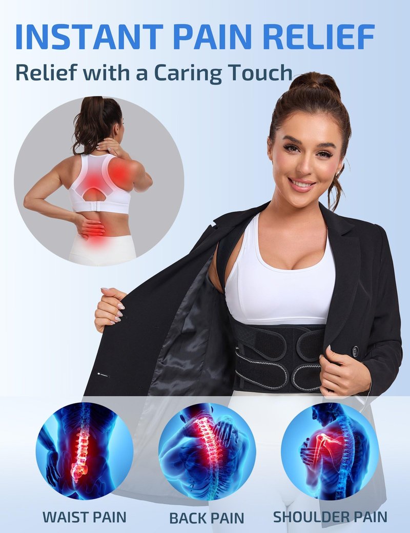 Enthra Posture Corrector for Women and Men with Bionic System, Precise Full Back Support Back Brace for Upper and Lower Back Pain Relief with Two 3D Pads