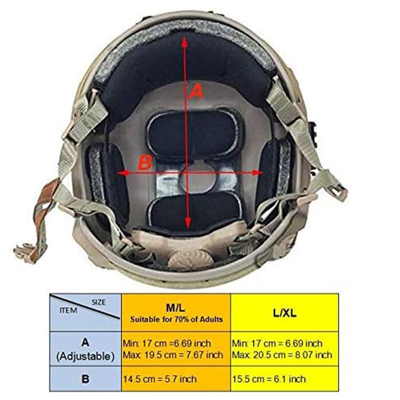 ATAIRSOFT Adjustable Maritime Helmet ABS MC for Airsoft Paintball (MC)