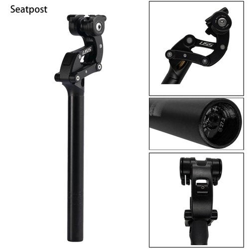 DECKAS Suspension Seatpost 27.2mm 28.6mm 30.4mm 30.9mm 31.6mm 31.8mm 33.9mm 34.9mm for Bicycle, Shock-Absorber Bike Seat Post for Road, Gravel, Mountain (34.9mm)