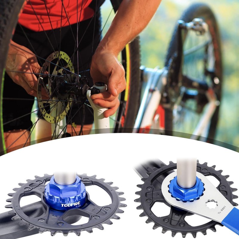 Slynxr Bike Crank Removal Tool Chainring Tool Direct Mount Chainring Bolt Tool Centerlock Removal Tool for Shimano M7100/M8100/M9100/M9120 12-Speed Bike Crankset Removal Tool