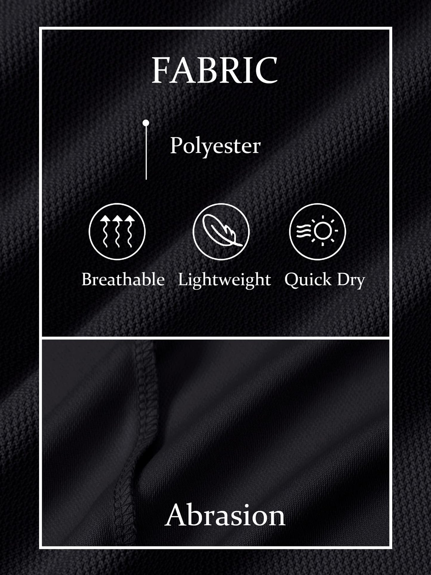 TACVASEN Mens Golf Shirt Dry Fit Mens Polo Shirts Short Sleeve Performance Golf Polos for Men with Collar Work Shirts Black, L