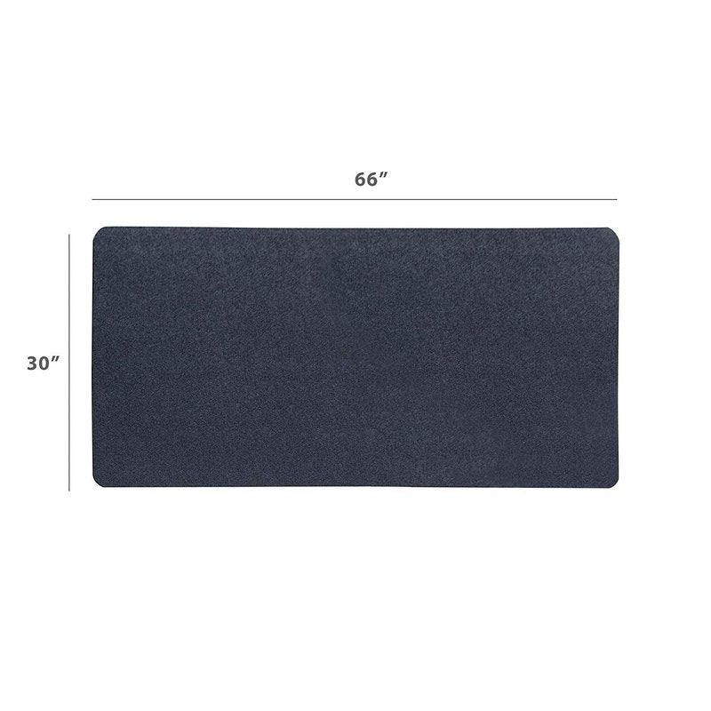 MotionTex Exercise Equipment Mat for Under Treadmill, Rowing Machine, Elliptical Machine, Fitness Equipment, Home Gym Floor Protection, 30" x 66", Black