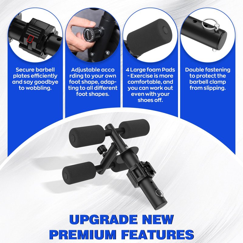 Adjustable Tib Bar, Tibialis Trainer, Tibia Dorsi Calf Raise Machine, Knees Over Toes Equipment for Strengthening Calve, Shin & Ankle, Leg Workout, Fit 2" Weight Plates & All Shoe Size