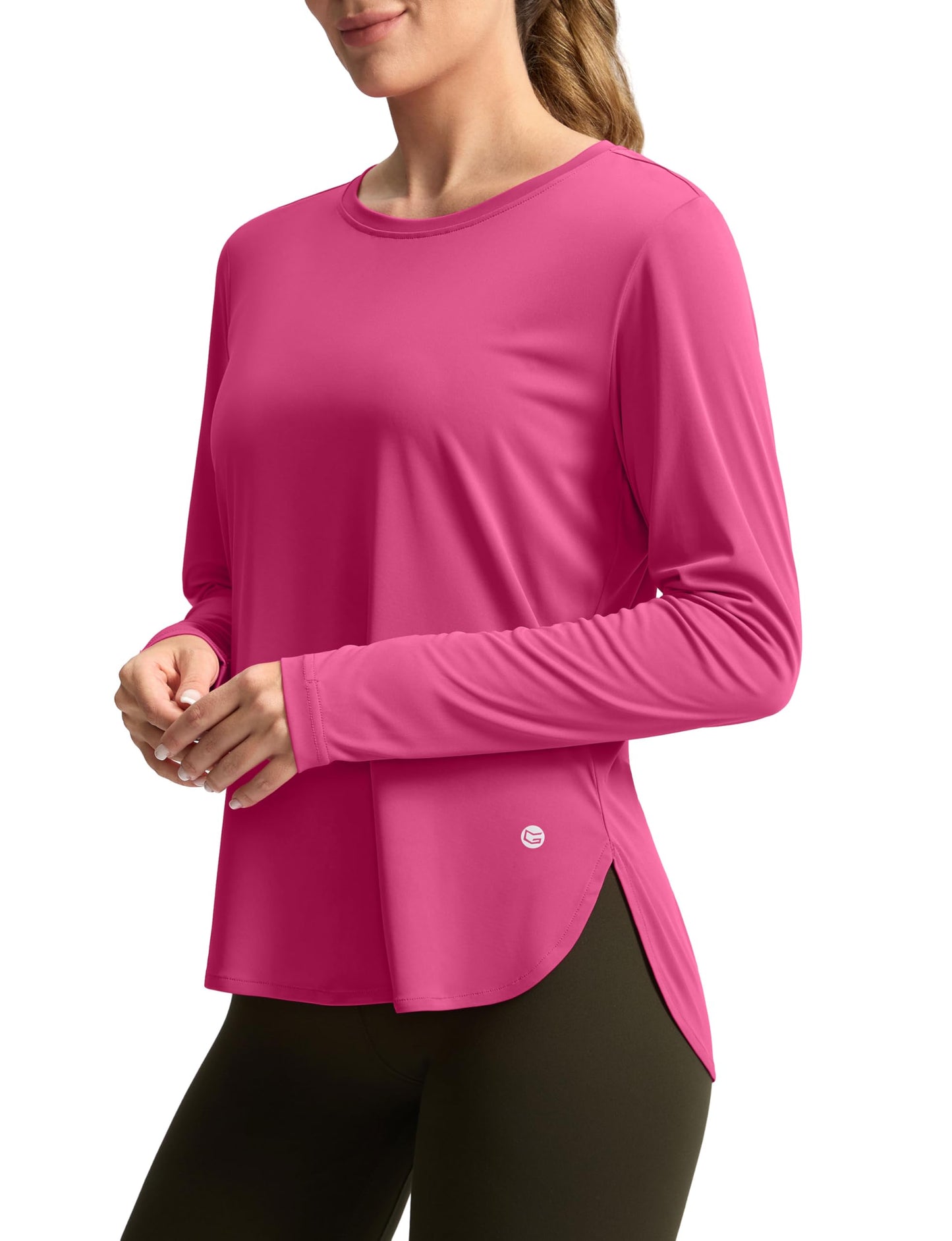 Women's Sun Shirts UPF 50+ Long Sleeve UV Protection Shirt Lightweight Quick Dry Workout Hiking Tops for Women(Granita Pink,XXXL)