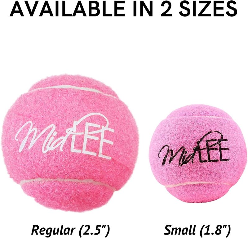 Midlee Happy Birthday Dog Tennis Balls (6 Pack) (Regular, Pink)