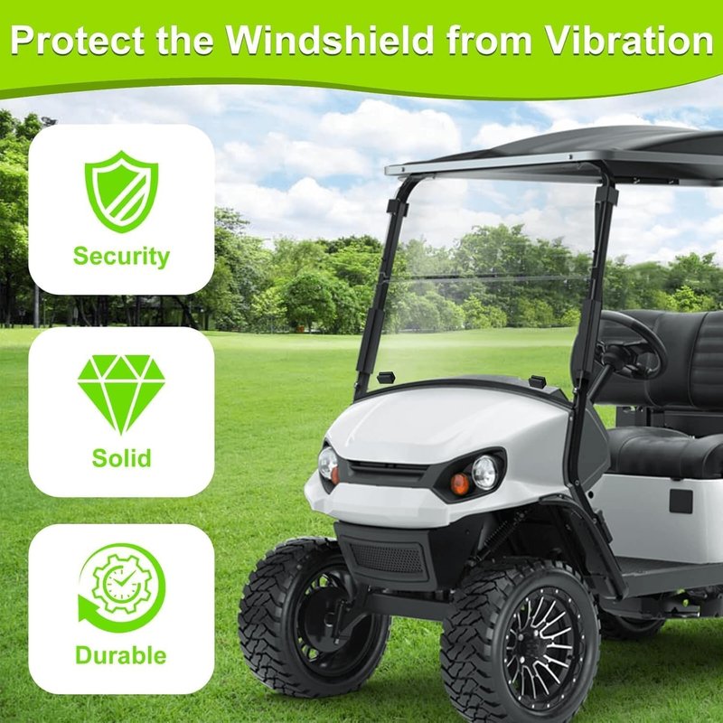 Golf Cart Windshield Clips Sash Fit 1"x1" Tube for Club Car DS Club Car Precedent Tempo Onward Yamaha Golf Carts Front Windshield Sash Retaining Clips with Secure Hold 1014441-01 1021630-01