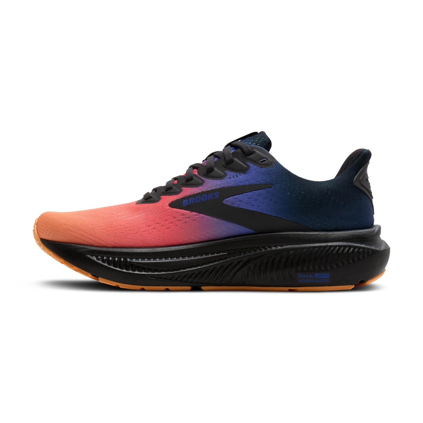 Brooks Women’s Ghost 17 Neutral Running Shoe - Night/Blue/Papaya - 13 Medium