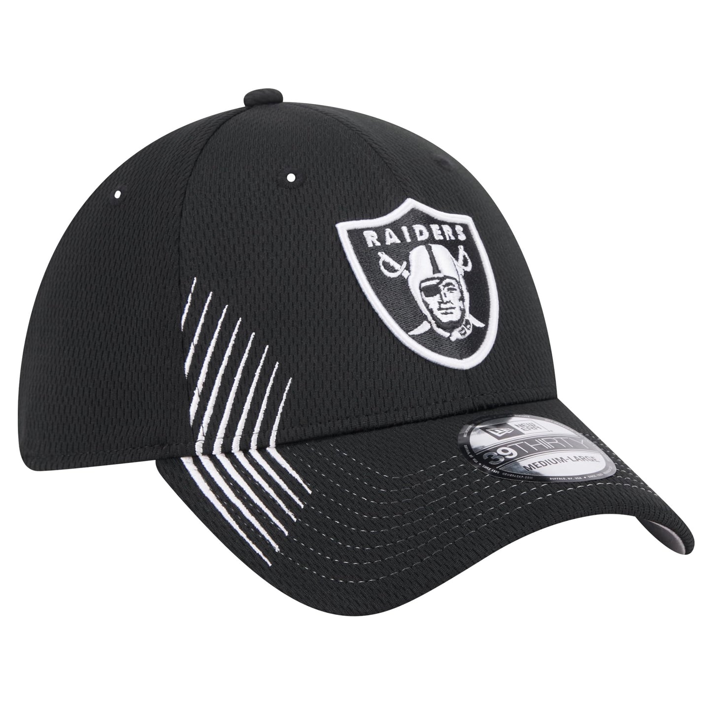 New Era Men's Black Las Vegas Raiders Active 39THIRTY Flex Hat