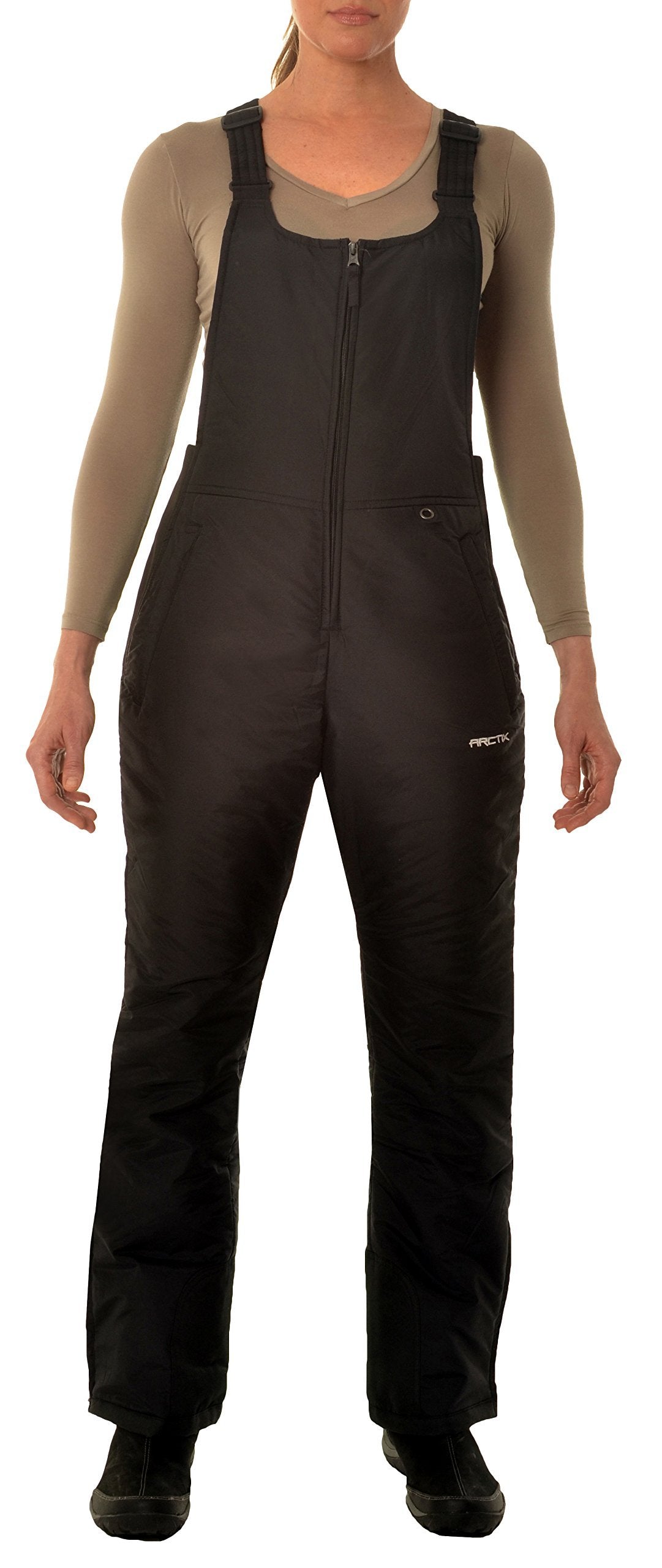 Arctix Women's Essential Insulated Bib Overalls, Black, X-Large Short