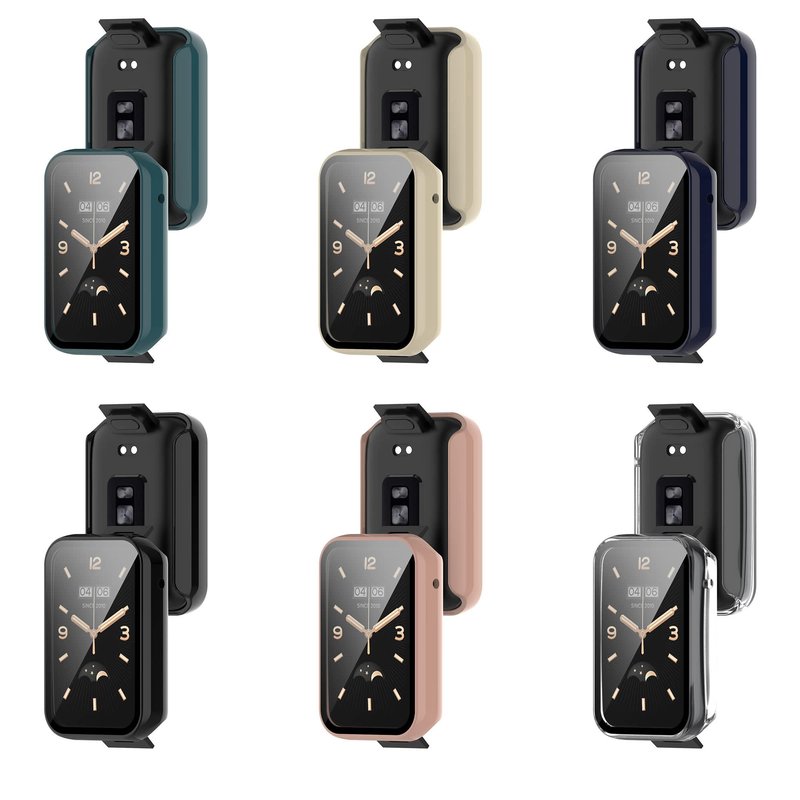 FitTurn Compatible with Xiaomi MI band 7 Pro Screen Protector Case, 6 Colour Full Coverage Soft PC Shockproof Case Protective Screen Cover Bumper Shell for MI band 7 Pro Activity Tracker