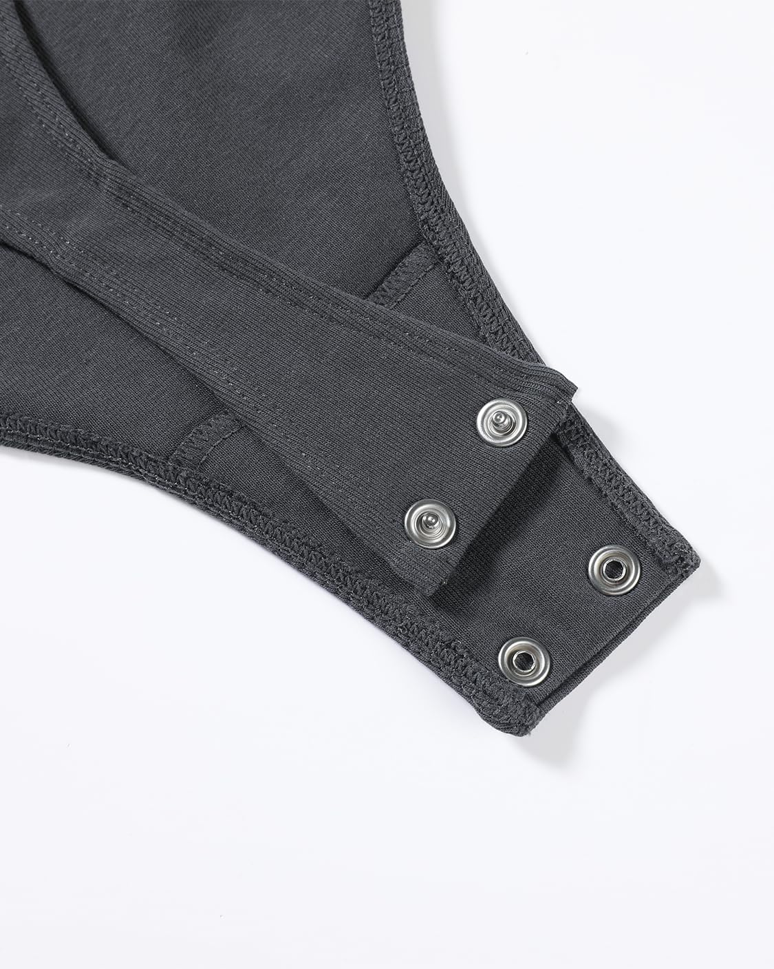 AUROLA Everyday Crew Neck Bodysuits Shirts,Going Out Short Sleeve Casual Basic Stretchy Fashion One Piece,Grey Nights,S