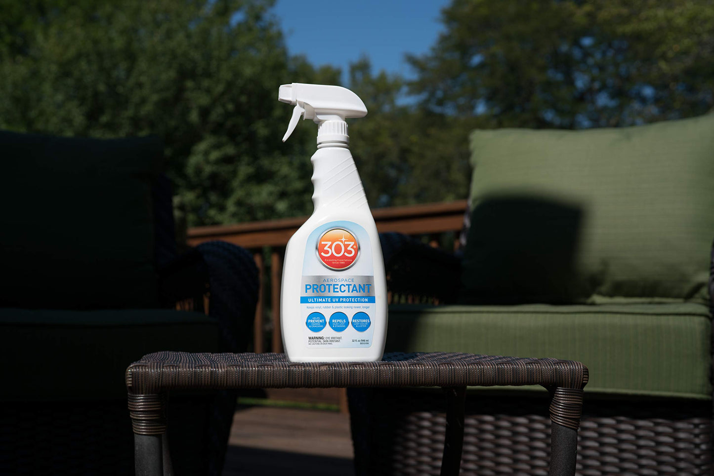303 Products Aerospace Protectant Spray, UV Protection for Outdoor Surfaces – Protects Vinyl, Plastic & Rubber, Repels Dust & Dirt, Matte Finish, 32 oz