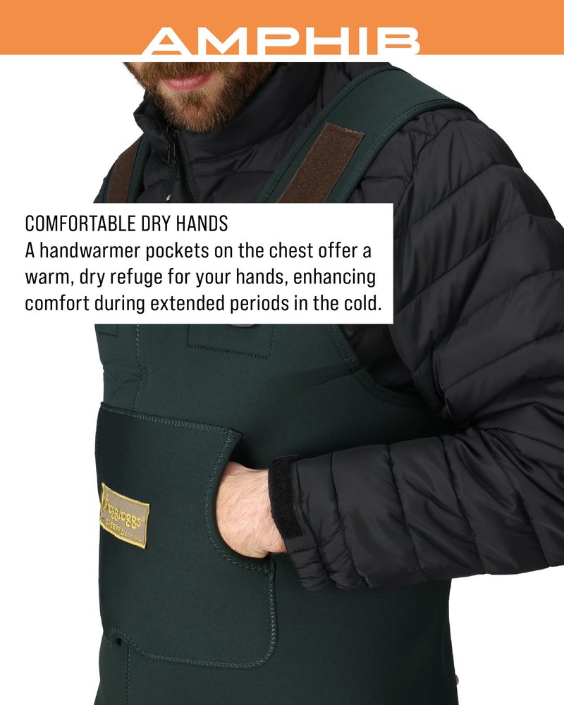 FROGG TOGGS Men's Amphib Neoprene Waterproof Fishing Bootfoot Chest Wader for Fishing, Cleated, 11