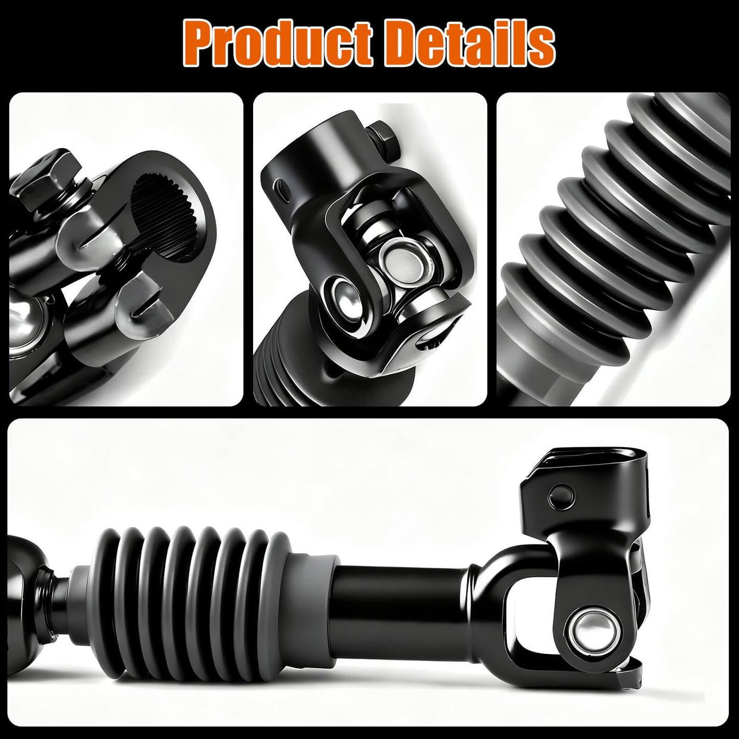 Golf Cart EZGO Intermediate Steering Shaft Assembly Joint for EZGO TXT 2001-up, OEM# 70580G01 70580-G01