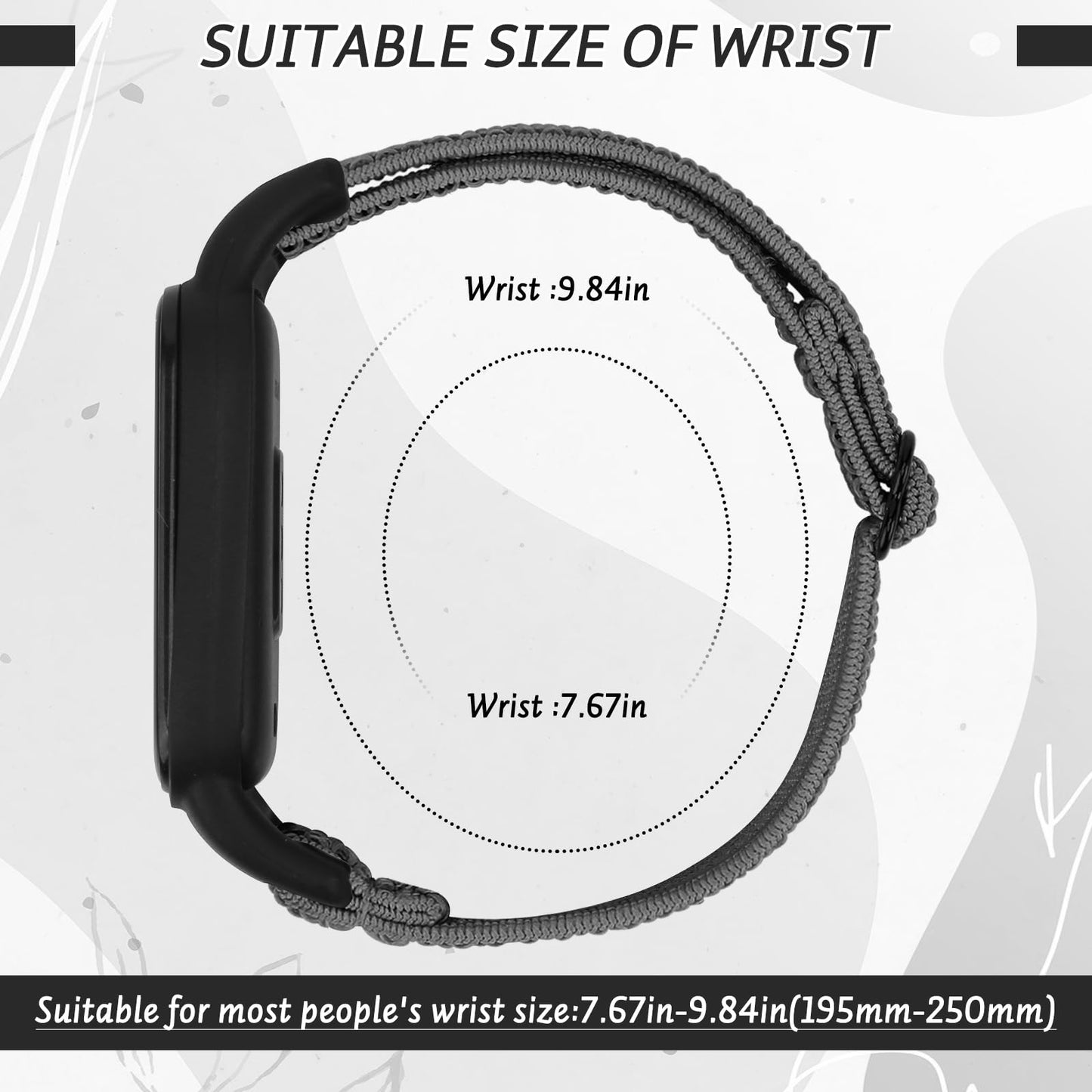 TumpCez Solo Loop Elastic Nylon Bands Only Compatible with Amazfit Band 7 Straps,Soft Adjustable Stretchy Sport Replacement Strap for Amazfit Band 7 for Men Women