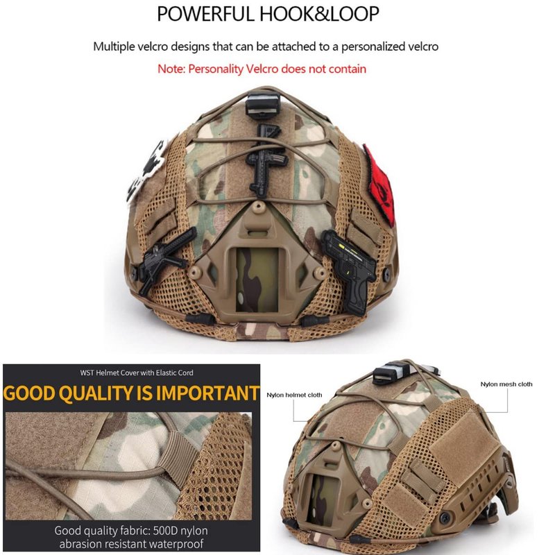 Tactical Helmet Cover for Fast MH PJ BJ Helmet Airsoft Paintball Army Helmet Cover Military Accessories (WL)