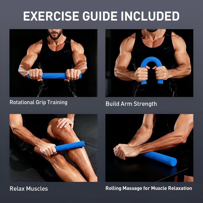 Flex Therapy Bar Flexible Resistance Bar for Physical Therapy,Hand Grip Strengthener for Gym Physical Therapy & Office, Relieves Tendonitis Pain & Improve Grip Strength Yellow