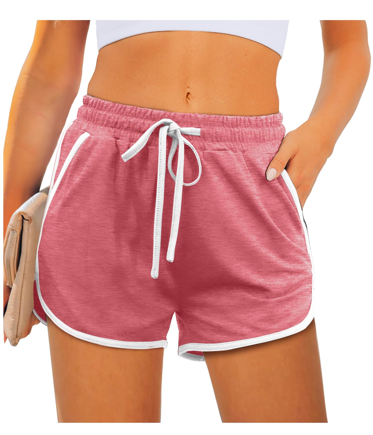 Aloodor Comfy Shorts for Women Athletic Workout Shorts Summer Outftis Spring Clothes with Pockets