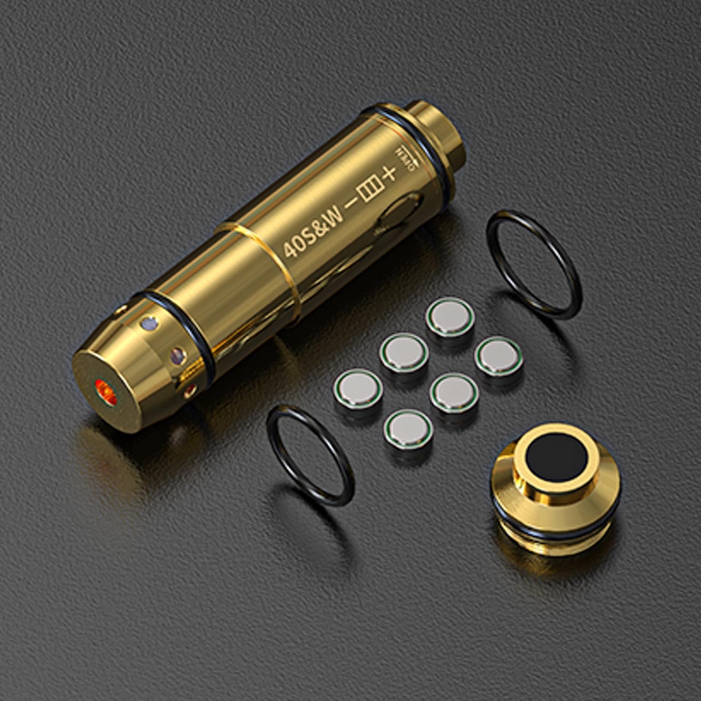 40S&W Dry Fire Training Laser Cartridge Spare O-Rings & Battery Suitable for Improving Shooting Skills