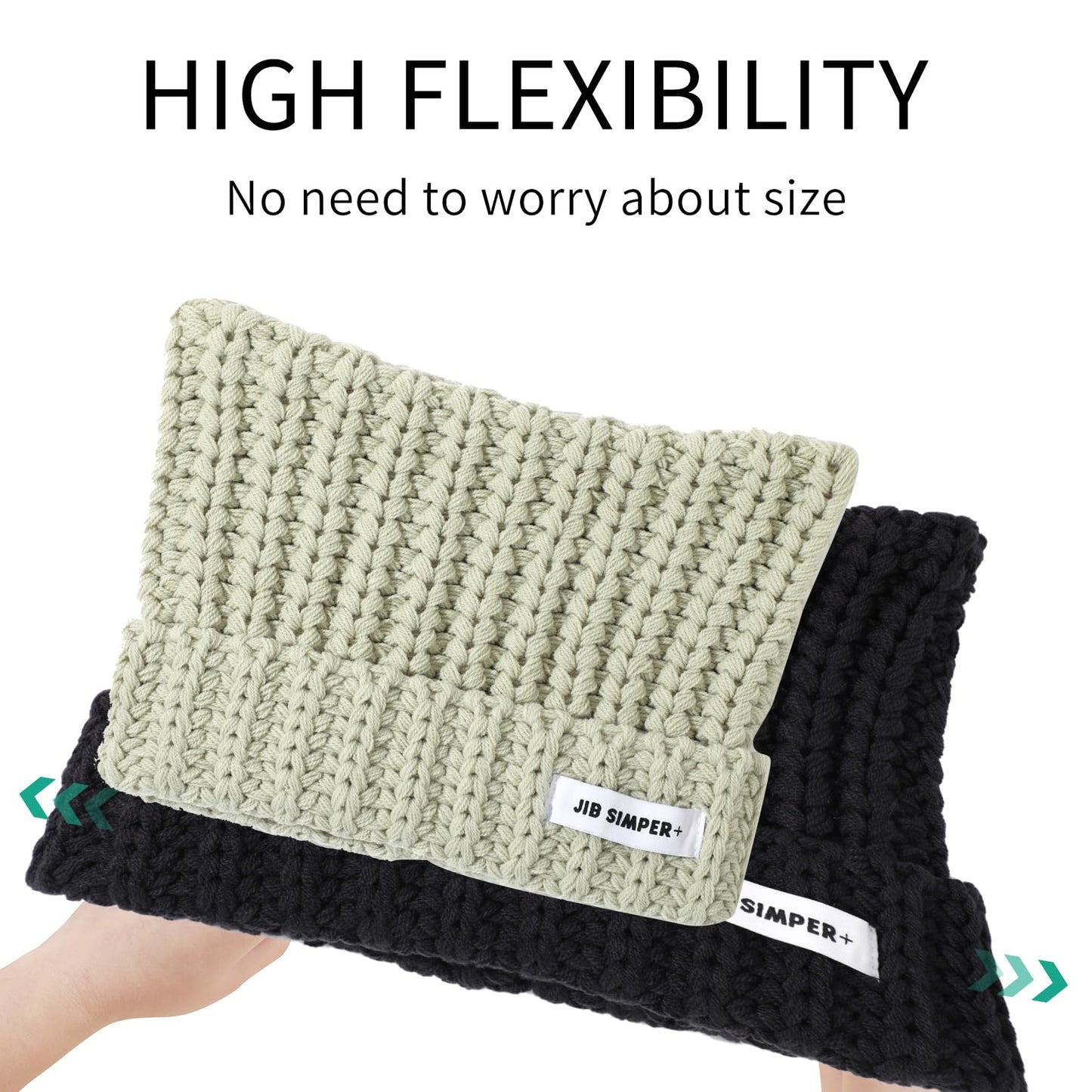 Crochet Hats for Women Y2k Beanie Knit Cat Ear Beanies Soft Stylish Beanie Winter Warm Cute Cap（Black）