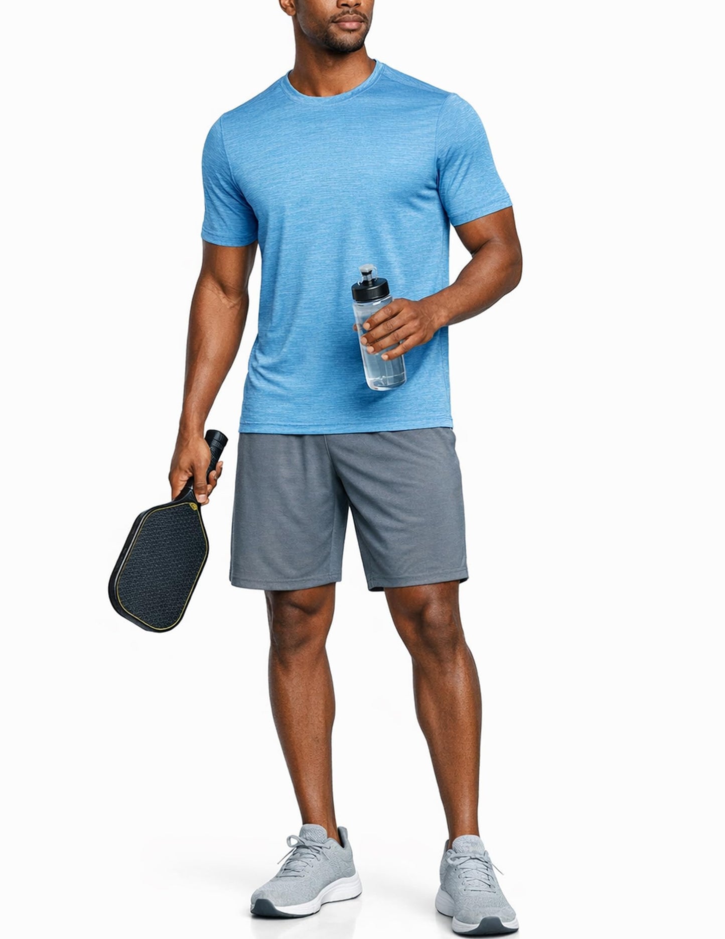 5 Pack Men’s Active Quick Dry Crew Neck T Shirts | Athletic Running Gym Workout Short Sleeve Tee Tops Bulk (Set 10, 4X-Large)