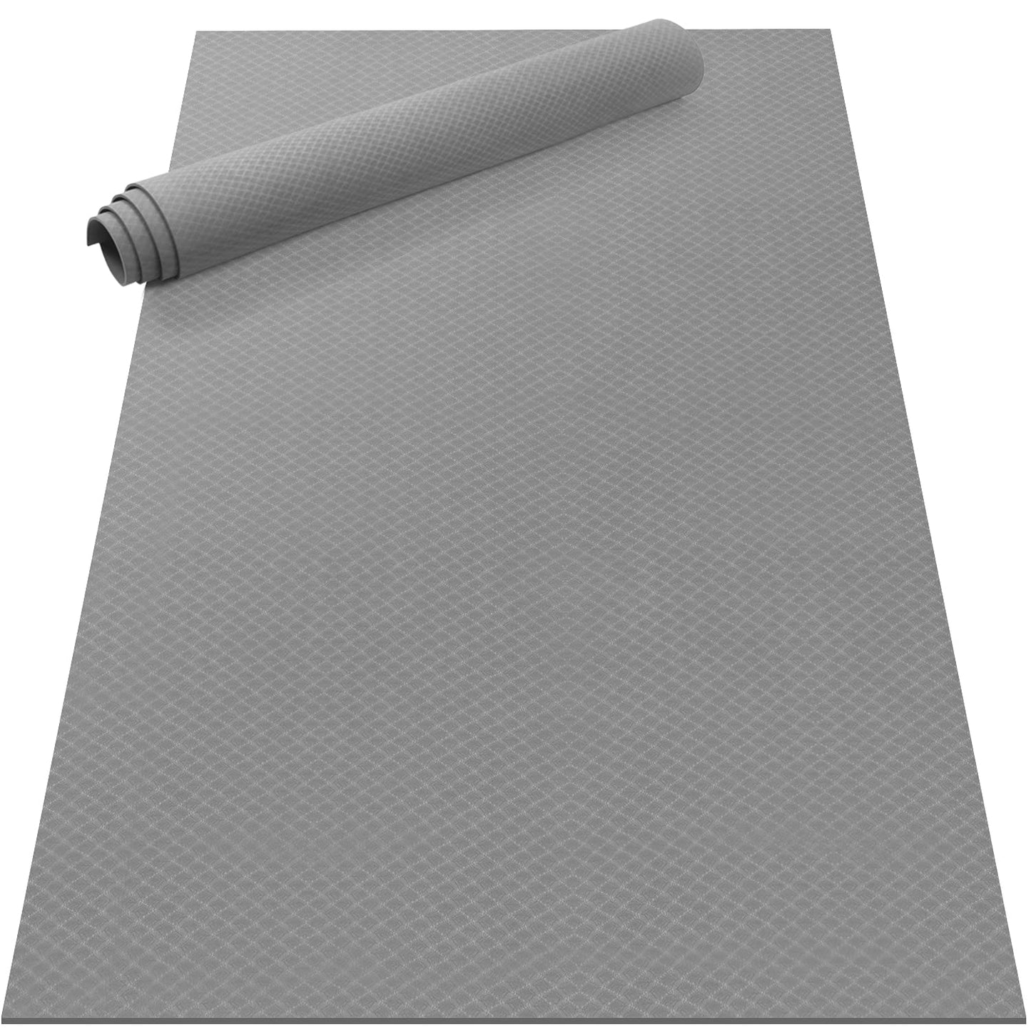 Odoland Large Yoga Mat 78.7'' x 51.2'' (6.56'x4.26') x6mm for Pilates Stretching Home Gym Workout, Extra Thick Non Slip Exercise Mat with Carry Strap, Grey