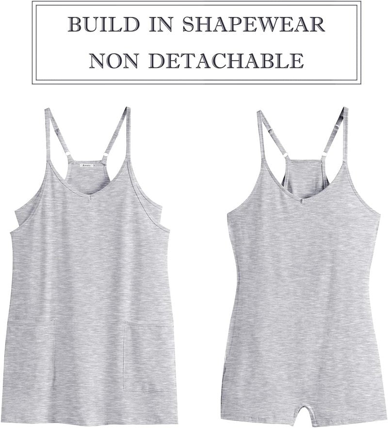 Women's Athletic Dress - Summer Tennis Workout Mini Romper with Built-In Shorts | Travel & Vacation Ready