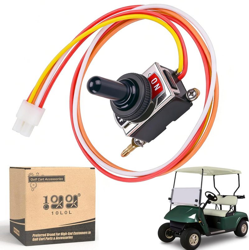 10L0L Golf Cart Run/Tow Switch for EZGO TXT, DCS and PDS Electric 1994-Up Upgraded Switch with Connecting Wires, OEM#73125-G01 633114