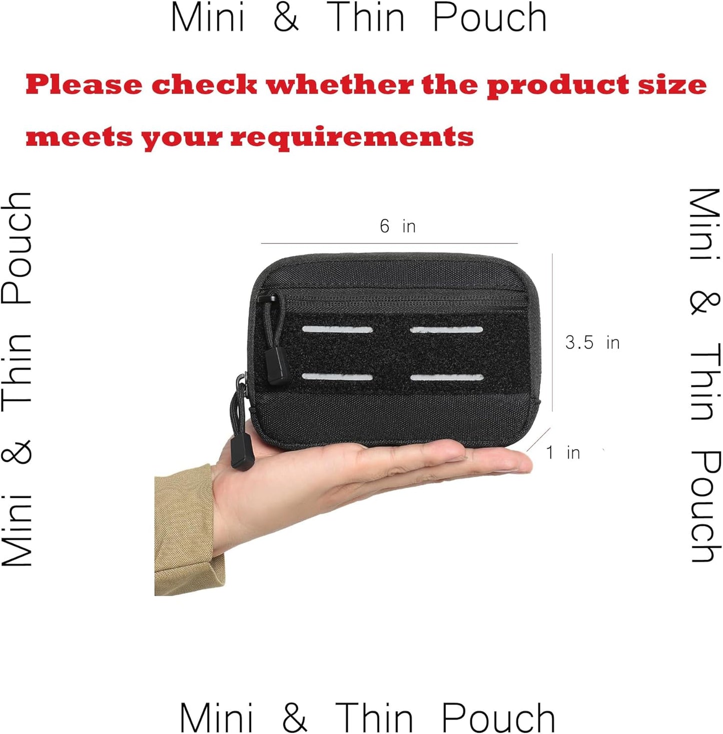 Tactical Belt Pouch for Men - Mini Heavy Duty Molle EDC Utility Gear | Compact Travel & Hiking Pouch
