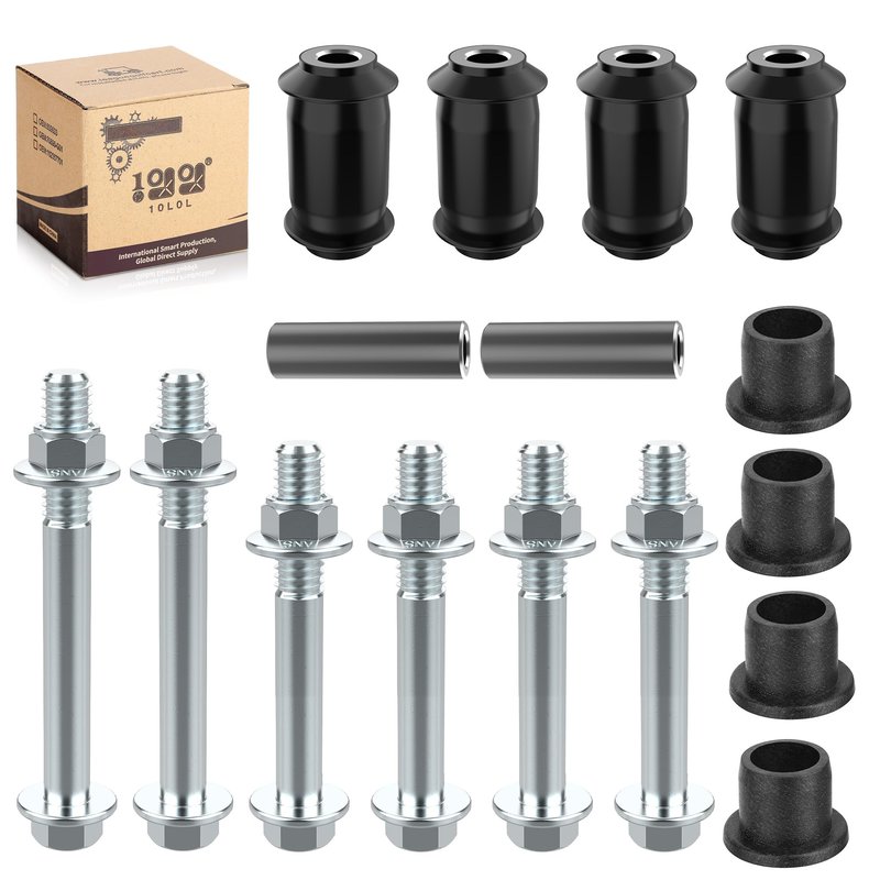 10L0L Golf Cart A Arm Suspension Bushing & Sleeve Kits for EZGO RXV 2008-up Gas & Electric Golf Carts,Replaces Parts 608086 601340 602085 601754 602415 600525