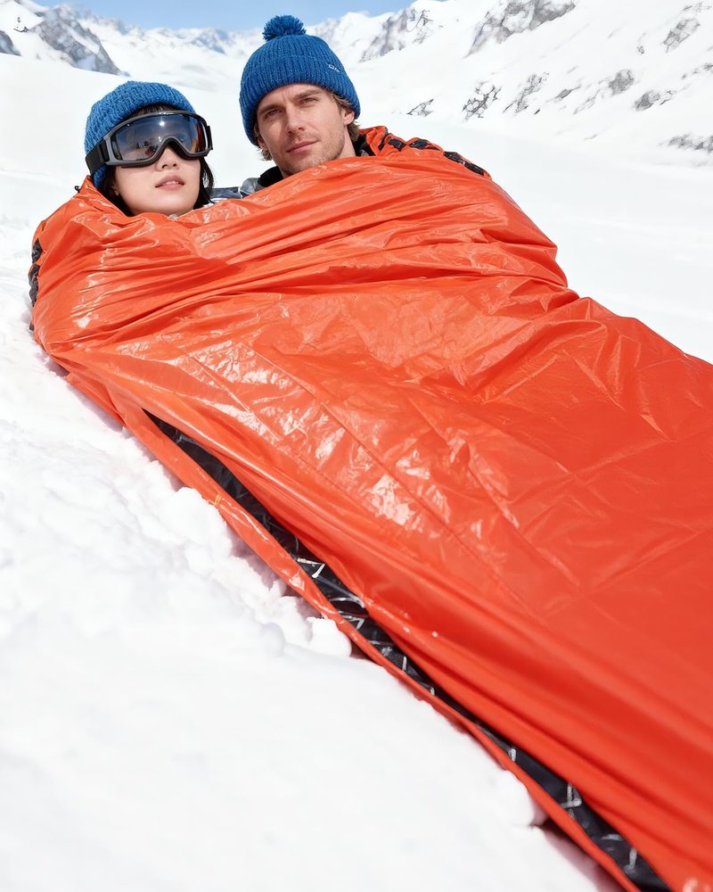 Rocalt Emergency Sleeping Bag, Ultralight Mylar Emergency Blanket, Waterproof & Portable Thermal Bivy Sack for Camping, Hiking, and Outdoor Adventures