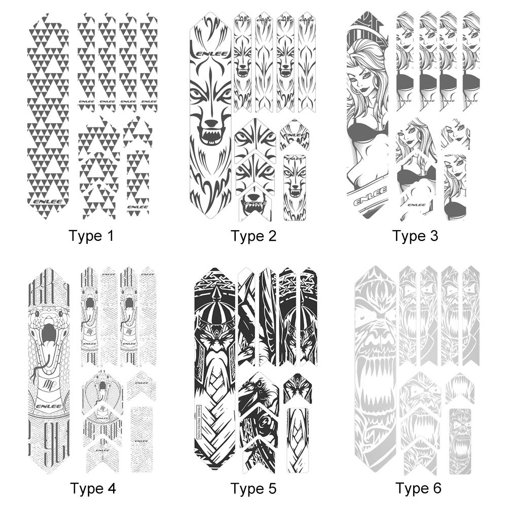 HXBER Bike Frame Sticker Mountain Bike Scratch Resistant Frame or Removable Sticker Road Bike Frame Adhesive Guard Cover